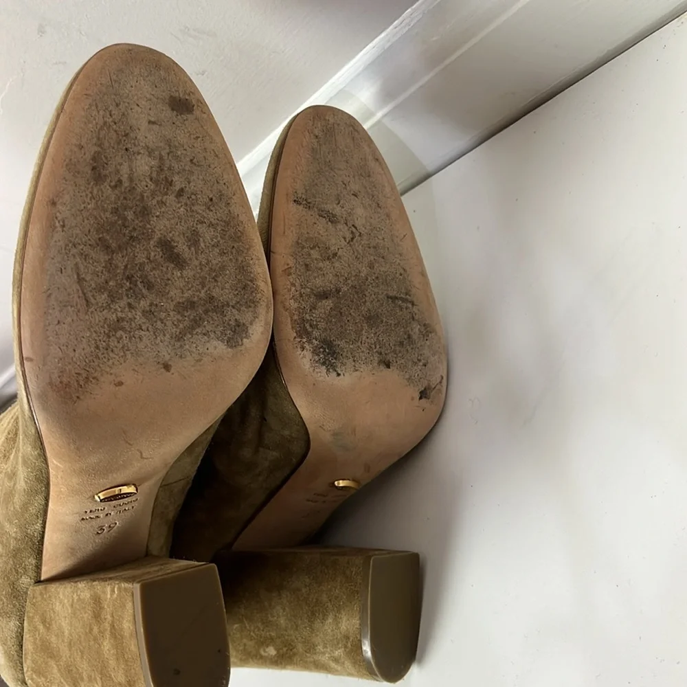 Sergio Rossi over the knee suede boots